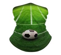 Cerchietto per Capelli Green Grass Field Soccer Playground The Ball Unisex Decorazione facciale Antiscivolo Bandana per Bambini Adulto 26X30cm