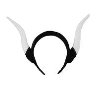 Cerchietto per capelli in corno di bue da diavolo per bambini, per carnevale, rave, feste di Halloween, Natale, cosplay, feste, corno del diavolo, fascia per capelli dorata, nero, bianco, per adulti