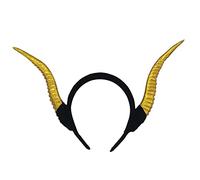 Cerchietto per capelli in corno di bue da diavolo per bambini, per carnevale, rave, feste di Halloween, Natale, cosplay, feste, corno del diavolo, fascia per capelli dorata, nero, bianco, per adulti