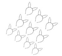 Cerchietto per capelli in ferro con orecchie flessibili, per pelli sensibili e feste a tema per bambini, 10 pezzi