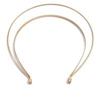 Cerchietto per capelli in metallo a due linee copricapo da sposa oro argento per fasce per capelli base base componenti gioielli base base base con base a doppio strato base color argento dorato Base