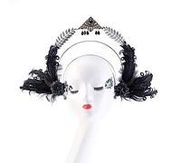 Cerchietto per capelli in metallo con piuma di cristallo, accessorio per capelli da sposa da donna