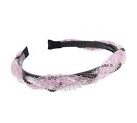 Cerchietto per capelli in pizzo con paillettes per le donne coreani strass fascia antiscivolo dolce fascia per capelli abbigliamento casual copricapo in rete