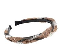 Cerchietto per capelli in pizzo con paillettes per le donne coreani strass fascia antiscivolo dolce fascia per capelli abbigliamento casual copricapo in rete