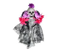 Cerchietto per capelli in pizzo con rose in resina, motivo ragnatela gotica, per Halloween, feste punk e cosplay, confortevole fascia per capelli gotica per una lunga durata