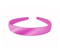 Cerchietto per capelli in raso smussato al tatto, 2 cm, per scuola, colori vivaci (rosa acceso)