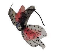 Cerchietto per capelli in rete a pois con grande fiocco, elegante accessorio per lo styling dei capelli per banchetti formali a tema festa a tema