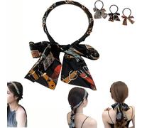 Cerchietto per capelli in tessuto satinato, stile retrò, con nodo incrociato in raso, fascia per capelli antiscivolo, da donna, alla moda, regolabile, aggiunge un temperamento squisito ed elegante