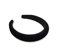 Cerchietto per capelli in velluto imbottito spesso 2,5 cm HairBand nero elegante e popolare