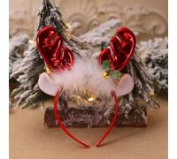 Cerchietto per capelli natalizio con corna di alce per fascia a stella a cinque punte, decorazioni per le vacanze, adatto per bambini da indossare per feste (B-C129)