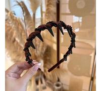 Cerchietto per capelli nero: bellissimo copricapo per sposa, accessori alla moda, per feste di nozze, trecce