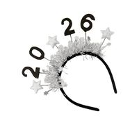 Cerchietto per capelli per Capodanno, 2026, con glitter, color oro e argento, con decorazioni a stella, per adulti, ragazze, amiche, fidanzate, figlie, celebrazioni, Natale, feste in