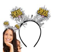 Cerchietto per capelli per Capodanno, accessori per capelli, copricapo felice anno nuovo per le donne 2025 fasce per capelli per la decorazione delle vacanze