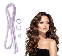 Cerchietto per capelli piccolo senza riscaldamento, corto - sottile, senza calore, riccioli notturni, bigodini pigri per donne e ragazze, per capelli lunghi e corti (viola, medio)