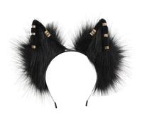 Cerchietto per capelli realistico con orecchie di lupo con orecchini, per donne e adolescenti, per appassionati di film, anime, incontri a tema, fascia per capelli con orecchie di gatto, per adulti