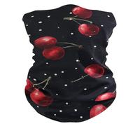 Cerchietto per Capelli Red Flower Fruit Dots Stampato Sciarpa al Collo Durevole Decorazione Facciale per Bambini Campeggio Outdoor