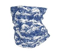 Cerchietto per Capelli Retro Waves Vintage Blue Multiuso Sciarpa A Mezza Faccia Durevole Protezione del Viso per Sports Uomo Adulto