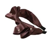 Cerchietto per capelli, tinta unita, con fiocco, fascia per capelli da donna, accessorio antiscivolo, accessorio per capelli, stile vintage, per lavare il viso, viola A