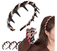 Cerchietto per capelli vintage con perle artificiali di cranio alto, 2025, elegante e antiscivolo, accessorio per capelli da sposa, per feste e matrimoni, fascia per capelli per donne e ragazze