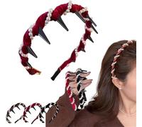 Cerchietto per capelli vintage con perle artificiali di cranio alto, elegante e antiscivolo, accessorio per capelli da sposa, per feste e matrimoni, fascia per capelli con pettine per donne e ragazze