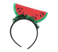 Cerchietto per Chioma a Tema Anguria Rosso per Donne e Ragazze | Accessorio Fotografico per Feste, Forma di Cocomero, in Feltro Glitterato, Vestibilità Elastica Sicura