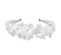Cerchietto per Chioma J2824 in Lega Brillantini | Bianco, Stile alla Moda e Creativo, per Donne e Ragazze, Resistente, Splende Sotto Sole o Luce