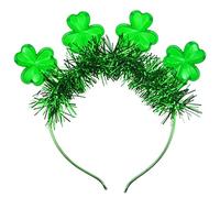 Cerchietto per feste con lampadina lampeggiante, per feste anni '90, decorazioni per feste per adulti (verde, taglia unica)