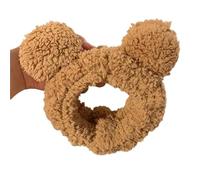 Cerchietto per trucco Orecchie di orso animale in velluto Lavaggio viso Trucco Copricapo Fascia pelosa Supporto elastico carino Fasce for capelli for orecchie Turbante Accessorio for(Khaki)