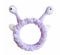 Cerchietto per trucco regolabile, fascia elastica in peluche con occhi di lumaca per donne, cerchietto per lavare il viso in stile cartone animato, accessori per capelli per esercizi termali,