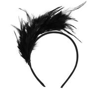 Cerchietto Piuma Nero per Matrimonio Donna, Stagione di Halloween | Non Scivola, Copricapo Leggero e Comodo, Facile da Indossare, per Festa a Tema Film e Occasione Speciale