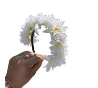 Cerchietto realistico a forma di fiore per primavera, campeggio, fotografia, temperamento, festa di nozze, copricapo per sposa