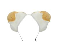 Cerchietto regolabile con orecchie per cani, accessorio per capelli, accessorio per capelli, ornamento alla moda, morbido, per cosplay, feste, uso quotidiano
