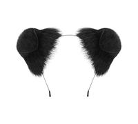 Cerchietto regolabile con orecchie per cani, accessorio per capelli, accessorio per capelli, ornamento alla moda, morbido, per cosplay, feste, uso quotidiano