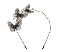 Cerchietto Retrò Farfalle Decorative per Chioma, Marrone | Nylon, Ferro e Rame, Accessorio per Festa e Costume, Oggetto Creativo, Supporto Fotografico