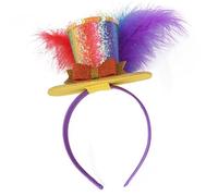 Cerchietto scintillante con cappello a cilindro con paillettes luccicanti per ragazze accessori per feste di compleanno costume DressingUp