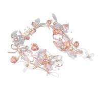 Cerchietto Sposa Fiori e Perline Raffinate per Damigelle | Decorazione Farfalla, Colore Stabile, per Chioma da Sposa, Ragazze e Feste come Laurea