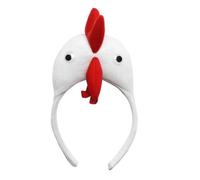 Cerchietto Testa Gallina Cartone in Stoffa Bianca per Spettacoli | Comodo da Indossare, Adatto a Riunioni Familiari, Accessorio Fotografico, Taglia Unica per Molti Volti