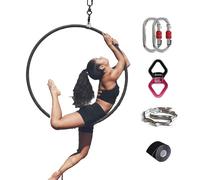 Cerchio Aereo Professionale, Set Di Attrezzature Per Yoga Aereo Con Hardware Di Rigging, Cerchio Da Circo Ad Anello Singolo Per Studio Di Danza, Fitness Aereo, Pratica A Casa,90CM/32MM