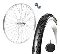Cerchio Anteriore Ruota 28" 28 x 1.75 + Copertone nero 700x35C + Camera d’aria per City Bike Stradale Trekking