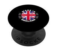 Cerchio bandiera dell'Inghilterra con messaggio in grassetto PopSockets PopGrip Adesivo