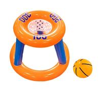 Cerchio da Basket-Ball Gonfiabile, Cerchio da Basket per Piscina Galleggiante, Giocattoli da Piscina, Pallacanestro Acquatico, Cerchio Galleggiante con Palloncino, Giochi di Piscina Portatili