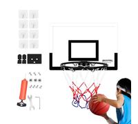Cerchio da basket interno per Les, sopra la porta basket hoop - cerchio da basket con palla e pompa, nessun giocattolo sportivo di perforazione con cerchio e palla di scappata pieghevoli
