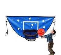 Cerchio da basket per trampolino - Anello impermeabile scuro cestino da basket sicuro con bordo morbido per bambini adulti | Accessori per trampolino per divertimento fitness famiglia campo sport