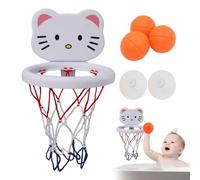 Cerchio da basket per vasca da bagno, coppa di aspirazione Hoop da basket | Cartone animato Basketball Hoop,Set da bagno interattivo Gioco d'acqua portatile per la scuola materna di compleanno della
