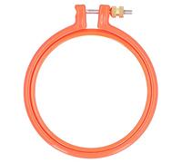 Cerchio da ricamo a punto croce Anello regolabile colorato in plastica per artigianato fai-da-te Cucito Uso domestico Colore casuale (4 pollici)