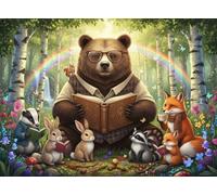 Cerchio del racconto degli orsi Puzzle 1000 Pezzi,Idea Regalo,Gioco Educativo Orso bruno,Sfida Impossibile,Adulti E Ragazzi,Decorazione Casa,dai 14 Anni,Antistress 52x38cm