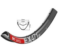 Cerchio DT Swiss EX 471 Nero 29" 622x25mm LV 6,5mm 32 Fori