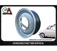 CERCHIO FIAT 500 EPOCA 12" 1 PEZZO IN FERRO RUOTA VINTAGE F L R