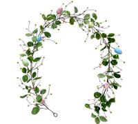 Cerchio floreale pasquale uova finte decorazione versatile porta d'ingresso uova ghirlande elegante decorazione da parete per la casa celebrazione pasquale
