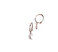 Cerchio for donna, moda, argento sterling 925, asimmetria, accessori di gioielleria raffinata(Rose Gold)